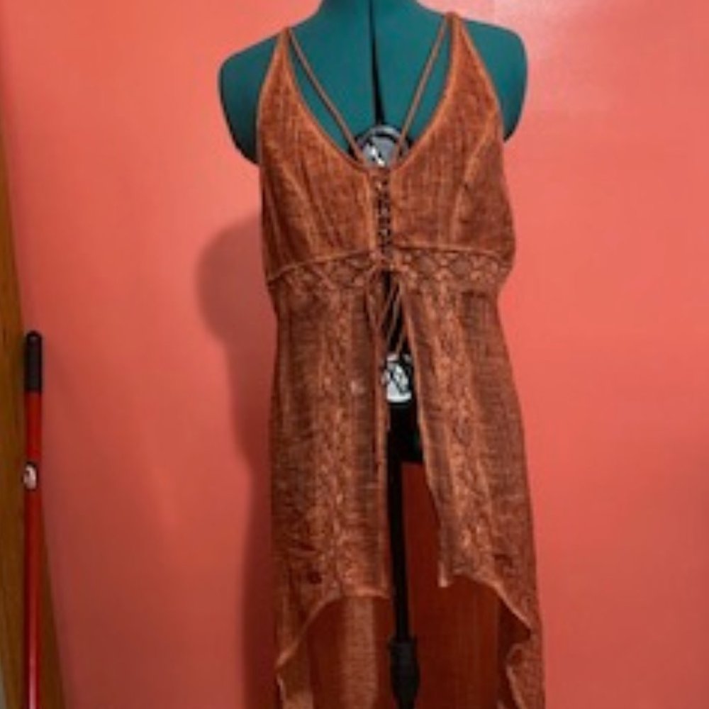 summer tie up front cotton  smock